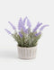 Artificial Lavender Plant in Resin Wicker Pot